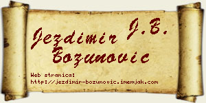 Jezdimir Božunović vizit kartica